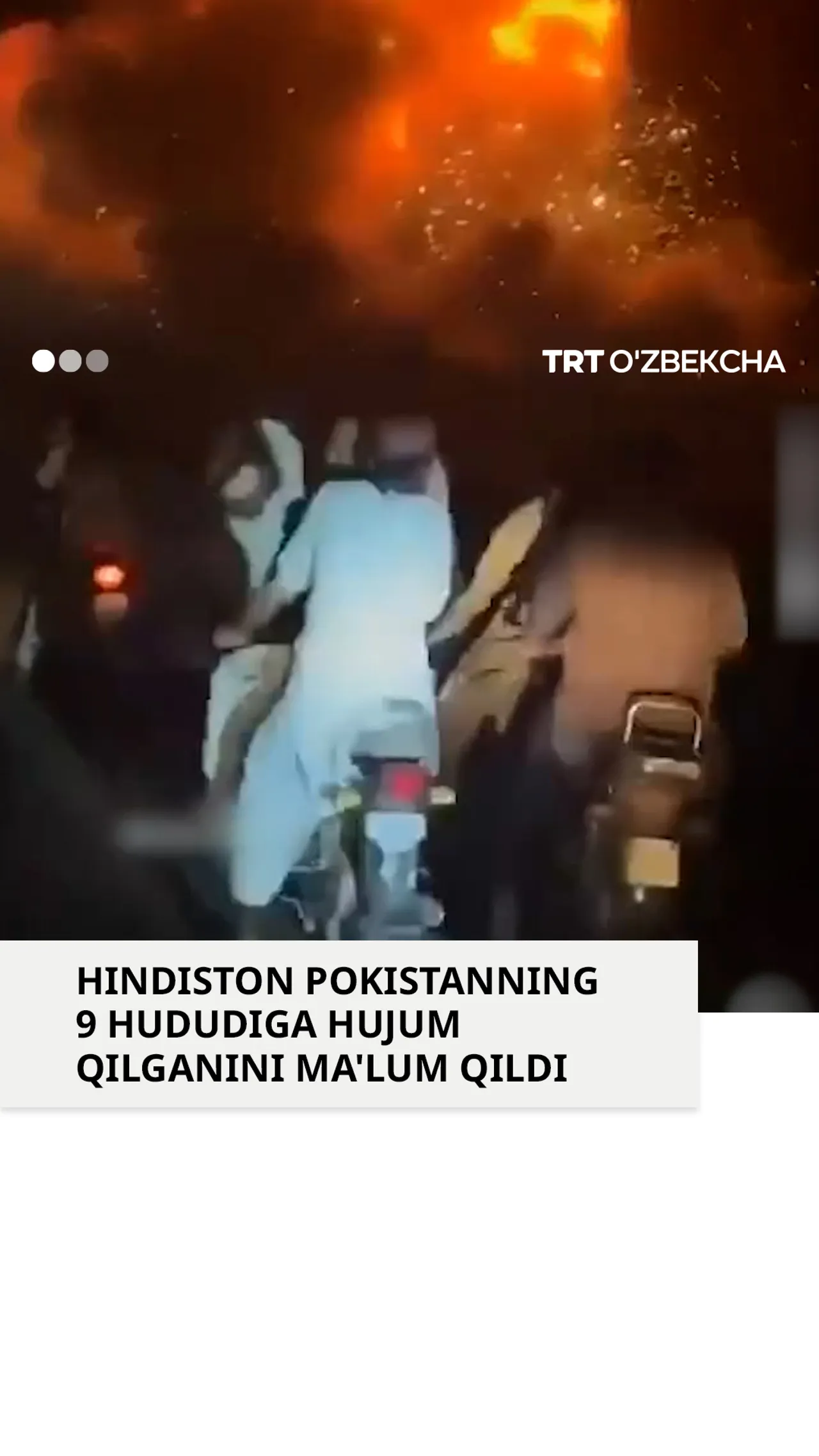Hindiston Pokiston nazoratidagi Kashmirga zarba berdi